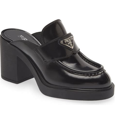 prada dress loafers|Prada mule loafer.